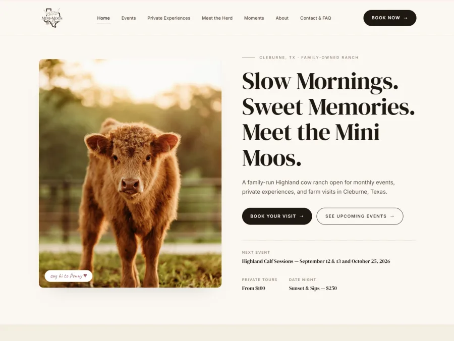 The Mini Moos & Crew home page